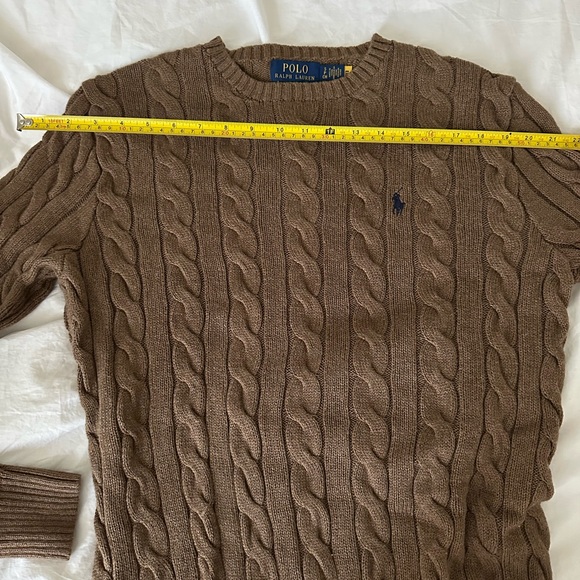 Polo Ralph Lauren Brown Cable Knit Cotton Sweater Size S - Picture 4 of 6
